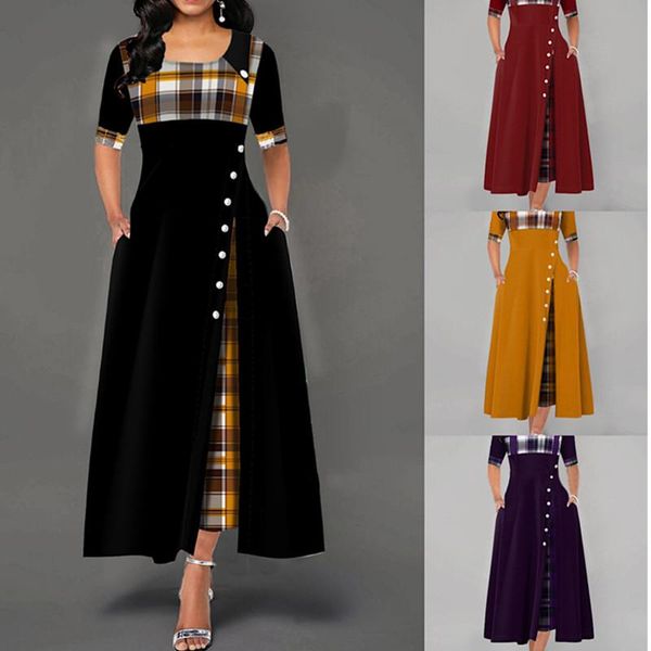 party dresses bikoles 2021 spring summer fashion o neck half sleeve women's dress solid print buuttons split irregular ladies dessses c, White;black
party dresses bikoles 2021 spring summer fashion o neck half sleeve women's dress solid print buuttons split irregular ladies dessses c, White;black