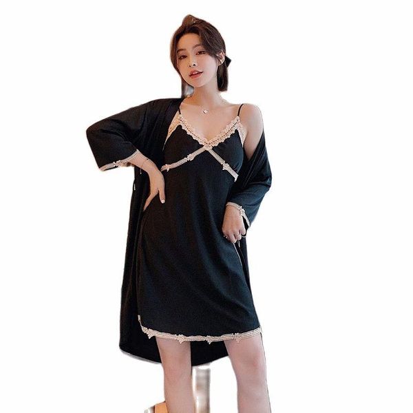 women's sleepwear ice silk nightgown with bra spring and autumn suit thin summer nightdress suspender two piece pajamas, Black;red
women's sleepwear ice silk nightgown with bra spring and autumn suit thin summer nightdress suspender two piece pajamas, Black;red