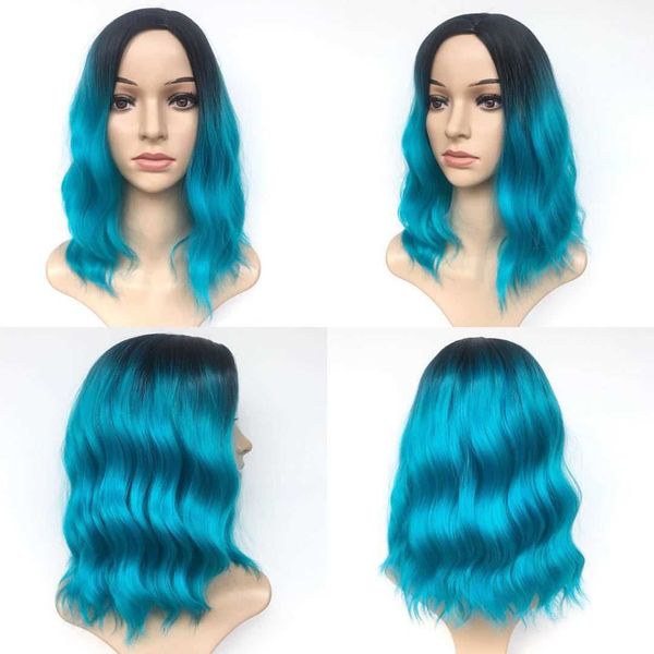 wig headgear black wave head short curly wig chemical fiber hair rose net hr8400 water blue
wig headgear black wave head short curly wig chemical fiber hair rose net hr8400 water blue