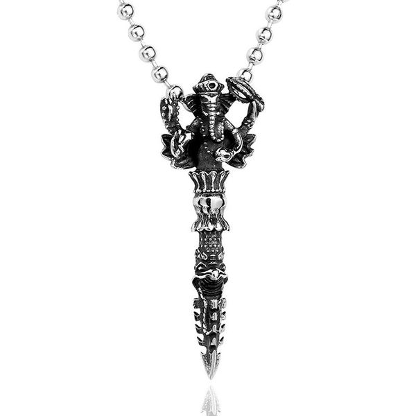 stainless steel jiang mochu antique dagger pendants necklace for men india ganesha buddhism jewerly pendant necklaces, Silver
stainless steel jiang mochu antique dagger pendants necklace for men india ganesha buddhism jewerly pendant necklaces, Silver