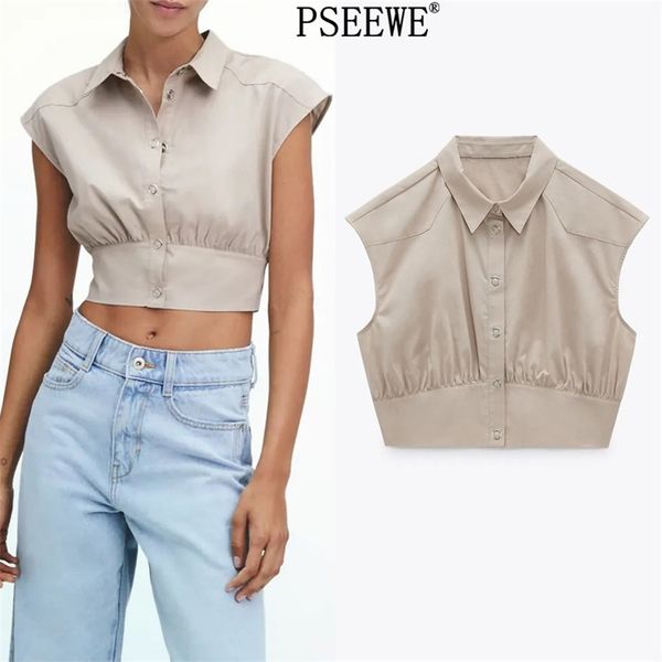 cotton crop women's blouses summer casual sleeveless chic woman blouse front snap button vintage ladies 210519, White
cotton crop women's blouses summer casual sleeveless chic woman blouse front snap button vintage ladies 210519, White