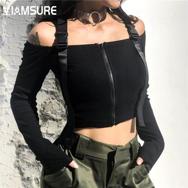 women's t-shirt iamsure high street off shoulder slash neck crop casual long sleeve zipper knited cardigan women 2021 fashion streetwea, White
women's t-shirt iamsure high street off shoulder slash neck crop casual long sleeve zipper knited cardigan women 2021 fashion streetwea, White