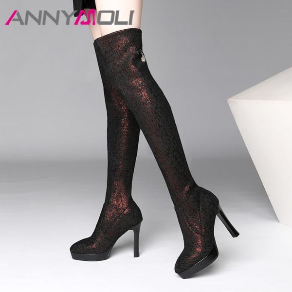 boots annymoli winter thigh high women crystal thin heels over the knee slim stretch super heel shoes ladies size 39, Black
boots annymoli winter thigh high women crystal thin heels over the knee slim stretch super heel shoes ladies size 39, Black