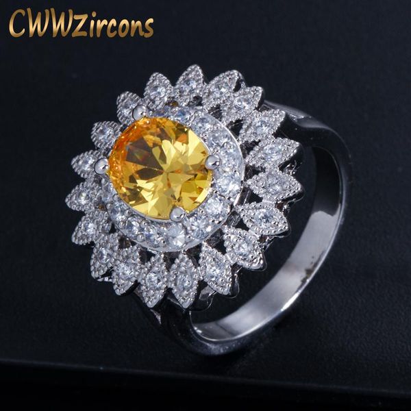 wedding rings cwwzircons micro round cubic zirconia stone setting luxury big women engagement ring with yellow crystal r021, Slivery;golden
wedding rings cwwzircons micro round cubic zirconia stone setting luxury big women engagement ring with yellow crystal r021, Slivery;golden