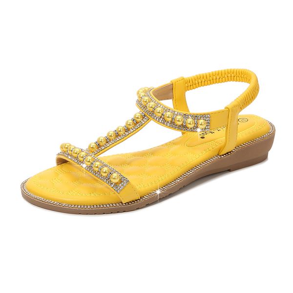 2022 summer rhinestone sandals large size female shoe breathable big girls pearl flat beige low fashion comfort new pu synthetic, Black
2022 summer rhinestone sandals large size female shoe breathable big girls pearl flat beige low fashion comfort new pu synthetic, Black