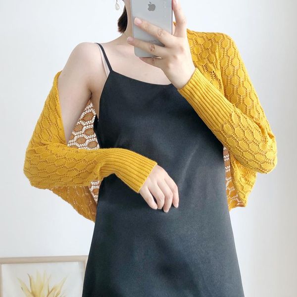 women's jackets women spring 2021 female knit cardigan sweater coat short a little shawl knitted jacket shrug, Black;brown
women's jackets women spring 2021 female knit cardigan sweater coat short a little shawl knitted jacket shrug, Black;brown