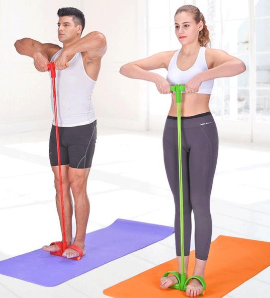 4-tube elastic sit up pull rope with foot pedal abdominal exerciser equipment fitness yoga resistance bands
4-tube elastic sit up pull rope with foot pedal abdominal exerciser equipment fitness yoga resistance bands
