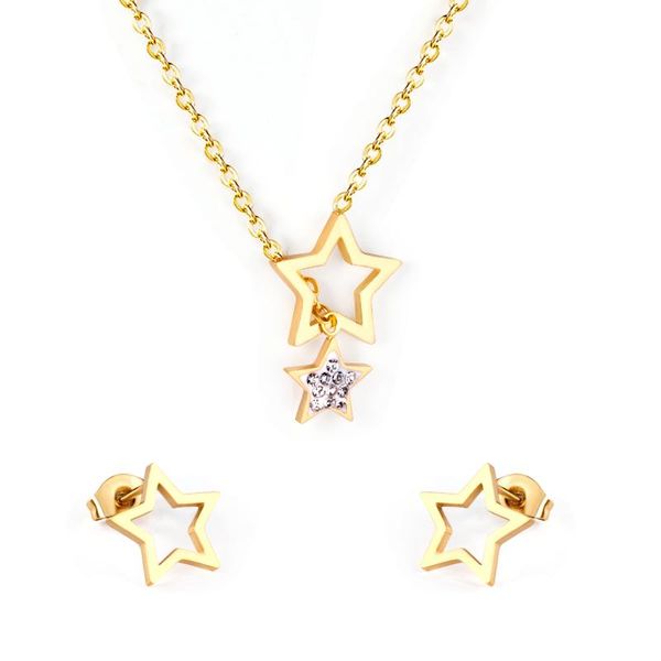 earrings & necklace yoiumit stainless steel jewelry sets star of female jewellery summer accessories for women, Silver
earrings & necklace yoiumit stainless steel jewelry sets star of female jewellery summer accessories for women, Silver