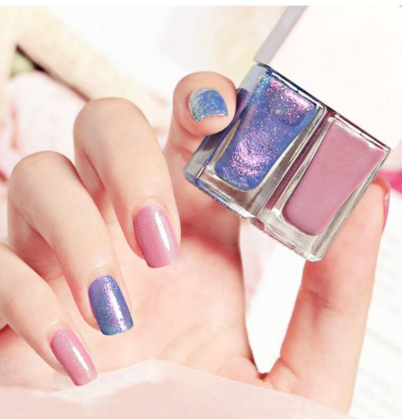 nail polish double bottle two-color pink blue shining glittering art quick dry long lasting decoration
nail polish double bottle two-color pink blue shining glittering art quick dry long lasting decoration