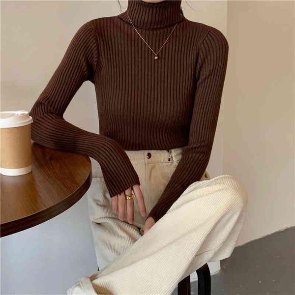 knitted sweater turtleneck thickened long sleeve pullovers bottom women spring clothes 124c 210420, White;black
knitted sweater turtleneck thickened long sleeve pullovers bottom women spring clothes 124c 210420, White;black