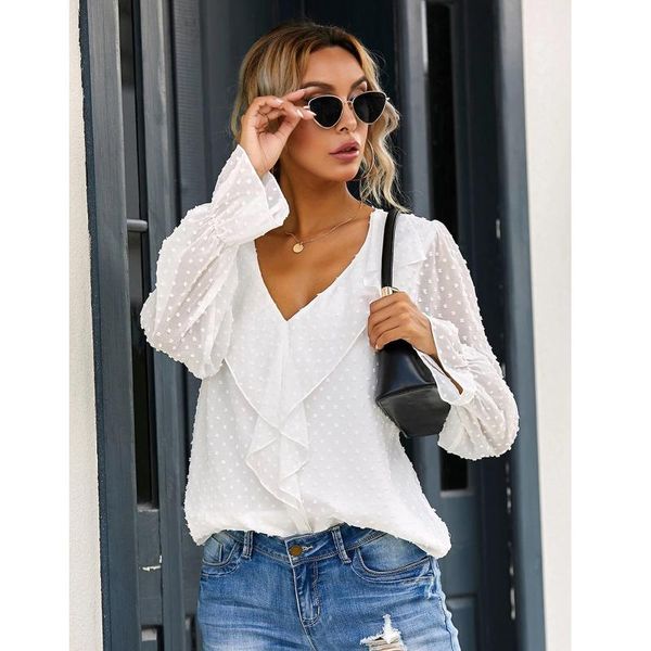 women's blouses & shirts women girl fall blouse full sleeve casual plus size ruffles white dot chiffon clothing
women's blouses & shirts women girl fall blouse full sleeve casual plus size ruffles white dot chiffon clothing