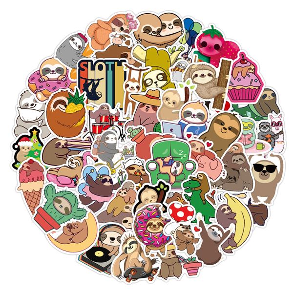 50pcs/set cute cartoon sloth small waterproof stickers for lapbike waterbottle case
50pcs/set cute cartoon sloth small waterproof stickers for lapbike waterbottle case