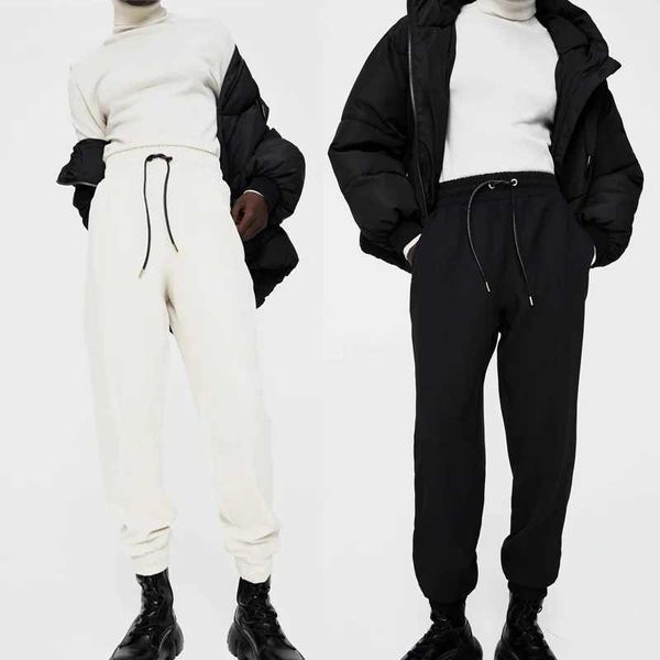 za solid color long trousers lady streetwear pants casual lace up women loose high waist drawstring xitimeao 210604, Black;white
za solid color long trousers lady streetwear pants casual lace up women loose high waist drawstring xitimeao 210604, Black;white