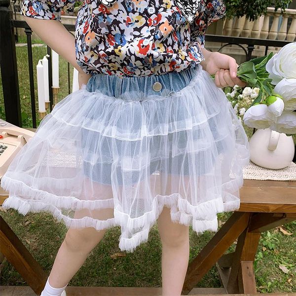 girls' skirt 2021 summer children's french retro mesh splicing denim pants puffed cake skirts, Blue
girls' skirt 2021 summer children's french retro mesh splicing denim pants puffed cake skirts, Blue