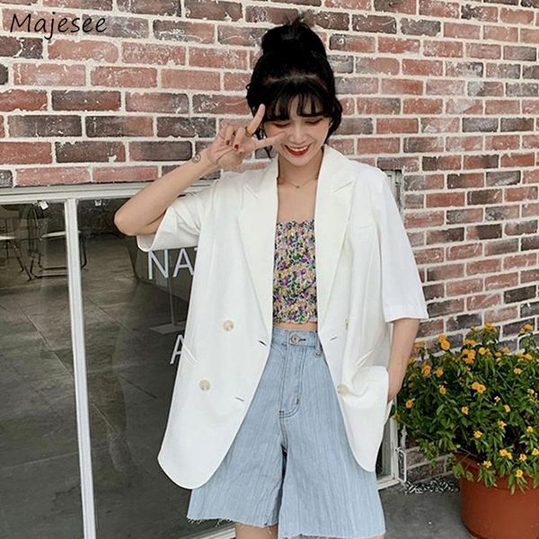women's suits & blazers women solid casual ulzzang chic tender ladies elegant classy fashion streetwear breathable all-match est, White;black
women's suits & blazers women solid casual ulzzang chic tender ladies elegant classy fashion streetwear breathable all-match est, White;black