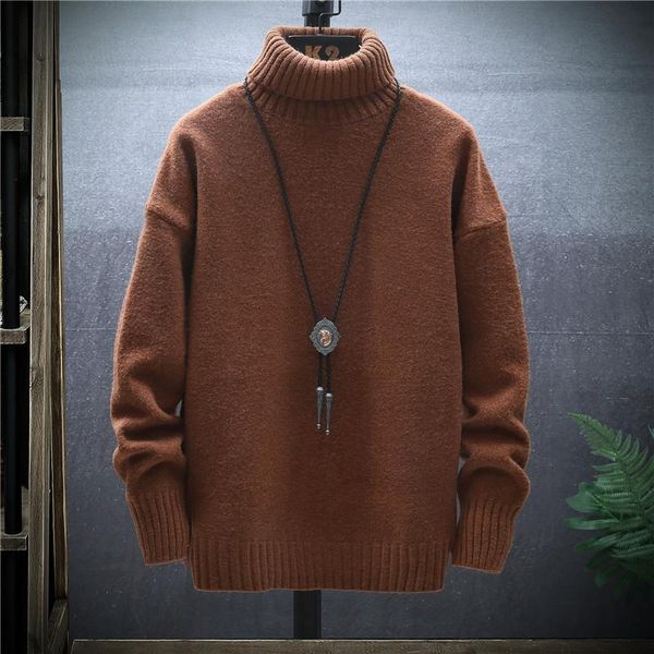 men's sweaters 2021 winter thicken slim sweater solid color turtleneck pullover korean casual long sleeve knit coat, White;black
men's sweaters 2021 winter thicken slim sweater solid color turtleneck pullover korean casual long sleeve knit coat, White;black