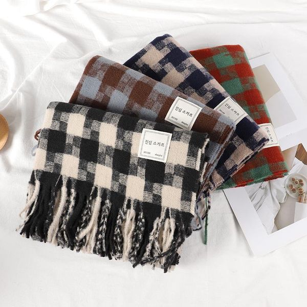 scarves designer autumn and winter women's scarf plaid warm shawls women luxury lady wrap, Blue;gray
scarves designer autumn and winter women's scarf plaid warm shawls women luxury lady wrap, Blue;gray
