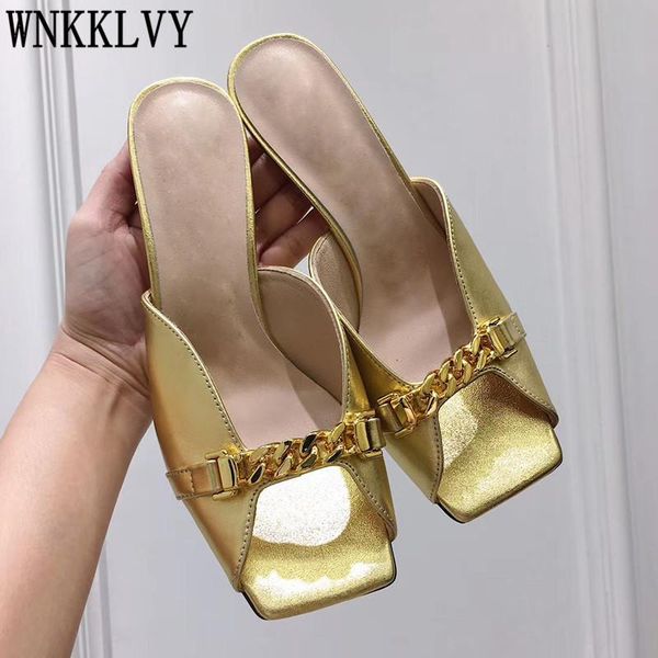 gold chain square toe slippers women real leather thin high heel rome sandals summer party dress shoes for ladies 2021, Black
gold chain square toe slippers women real leather thin high heel rome sandals summer party dress shoes for ladies 2021, Black