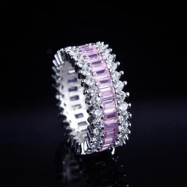 wedding rings fashion luxury pink zircon row diamond for women exquisite copper plated silver women's jewelry accessories, Slivery;golden
wedding rings fashion luxury pink zircon row diamond for women exquisite copper plated silver women's jewelry accessories, Slivery;golden
