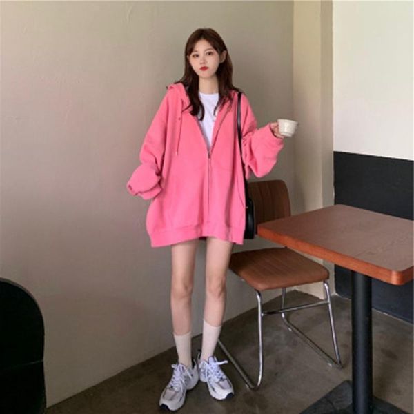 women's hoodies & sweatshirts 2021 zip-up hoodie women loose plus velvet sweatshirt pockets letter casual oversized harajuku streetwear, Black
women's hoodies & sweatshirts 2021 zip-up hoodie women loose plus velvet sweatshirt pockets letter casual oversized harajuku streetwear, Black