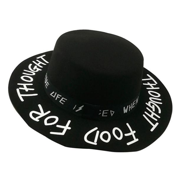 wide brim hats fedora hat flat graffiti letter woolen korean version of the tide men and women british jazz hip-hop, Blue;gray
wide brim hats fedora hat flat graffiti letter woolen korean version of the tide men and women british jazz hip-hop, Blue;gray