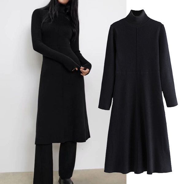 rompers fashion facade sutures decor turtleneck woman long thin party dress, Black;white
rompers fashion facade sutures decor turtleneck woman long thin party dress, Black;white