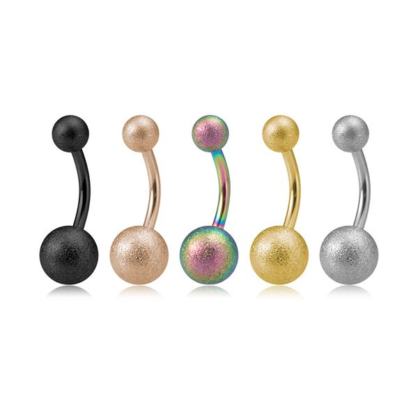 frosted belly button rings navel piercing barbell stainless steel double round nombril ombligo 14g for woman body jewelry, Silver
frosted belly button rings navel piercing barbell stainless steel double round nombril ombligo 14g for woman body jewelry, Silver