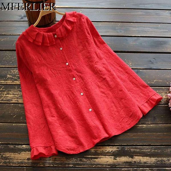 women's blouses & shirts mferlier embroidery women ruffles turn down collar long sleeve solid red gray black mori girl artsy chic casua, White
women's blouses & shirts mferlier embroidery women ruffles turn down collar long sleeve solid red gray black mori girl artsy chic casua, White