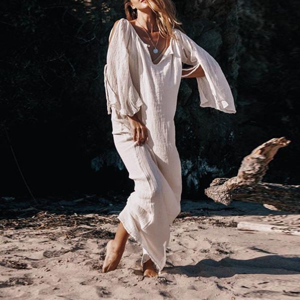 casual dresses 2021 bohemia women dress loose solid v-neck long sleeve hollow out lady thin vacation summer, Black;gray
casual dresses 2021 bohemia women dress loose solid v-neck long sleeve hollow out lady thin vacation summer, Black;gray