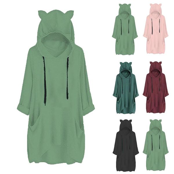 women's hoodies & sweatshirts samdolly kawaii female basic woman fall clothes clothing soild color winter 2021 hoodie long hoody, Black
women's hoodies & sweatshirts samdolly kawaii female basic woman fall clothes clothing soild color winter 2021 hoodie long hoody, Black