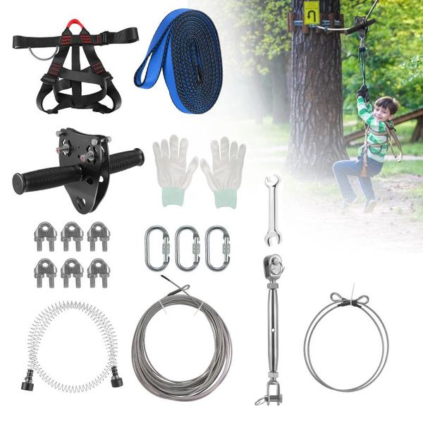power tool sets 65/82/98/115 ft zipline kit high-altitude outdoor transportation ropeway pulley climbing carabiner ball bearing
power tool sets 65/82/98/115 ft zipline kit high-altitude outdoor transportation ropeway pulley climbing carabiner ball bearing