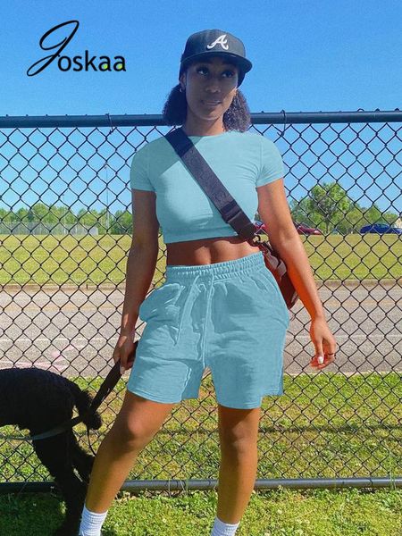 women's tracksuits joskaa solid short sleeve crop t-shirt+bandage straight shorts 2 piece sets summer women casual sports suits streetw, Gray
women's tracksuits joskaa solid short sleeve crop t-shirt+bandage straight shorts 2 piece sets summer women casual sports suits streetw, Gray