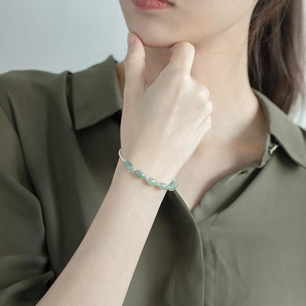 bangle tb-60 simple and fresh literary women's bracelet s925 sterling silver elbow jade fashion, Black
bangle tb-60 simple and fresh literary women's bracelet s925 sterling silver elbow jade fashion, Black