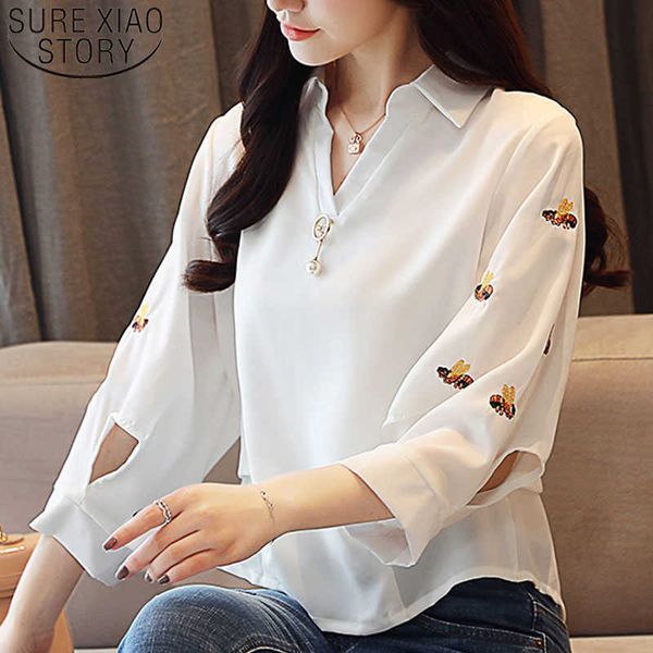 korean fashion clothing women's blouses and embroidery v-neck chiffon blouse harajuku white shirt ladies 2662 50 210527
korean fashion clothing women's blouses and embroidery v-neck chiffon blouse harajuku white shirt ladies 2662 50 210527