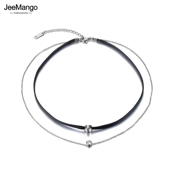 chokers jeemango bohemia stainless steel double layer necklaces jewelry trendy cz crystal chain necklace for women girl jn19019, Golden;silver
chokers jeemango bohemia stainless steel double layer necklaces jewelry trendy cz crystal chain necklace for women girl jn19019, Golden;silver