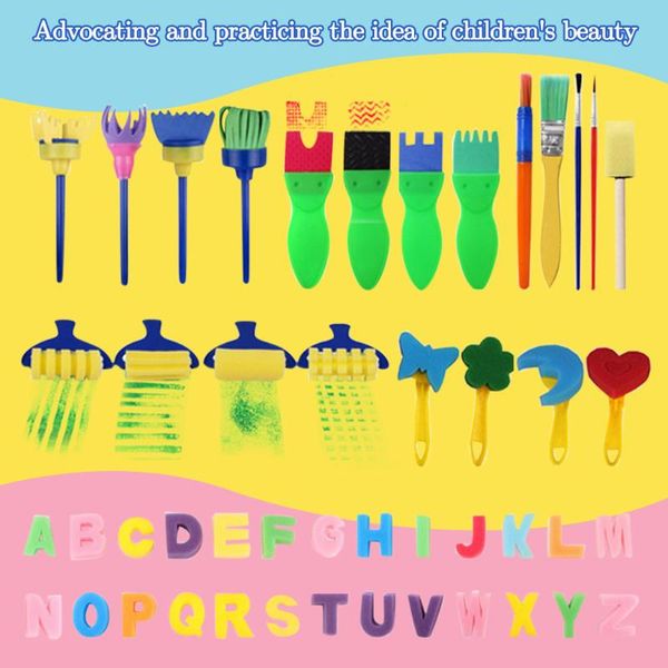 paintings diy children sponge paint brushes drawing tools early painting 47pcs art and craft learning coloring set #yl10
paintings diy children sponge paint brushes drawing tools early painting 47pcs art and craft learning coloring set #yl10