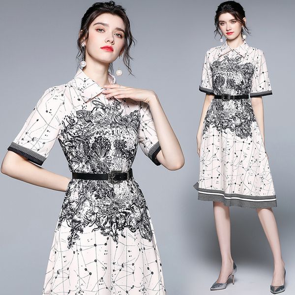starry sky printed button shirts dress short sleeve 2022 summer designer runway elegant women office casual belt dresses ladies chic star bu, Black;gray
starry sky printed button shirts dress short sleeve 2022 summer designer runway elegant women office casual belt dresses ladies chic star bu, Black;gray
