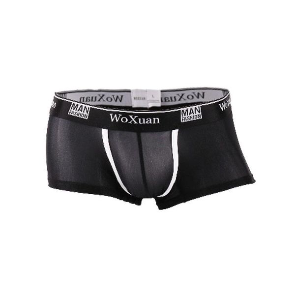 underpants men ice silk seamless boxer pouch sleepwear breathable underwear pants shorts comfortable bulge panties, Black;white 
underpants men ice silk seamless boxer pouch sleepwear breathable underwear pants shorts comfortable bulge panties, Black;white
