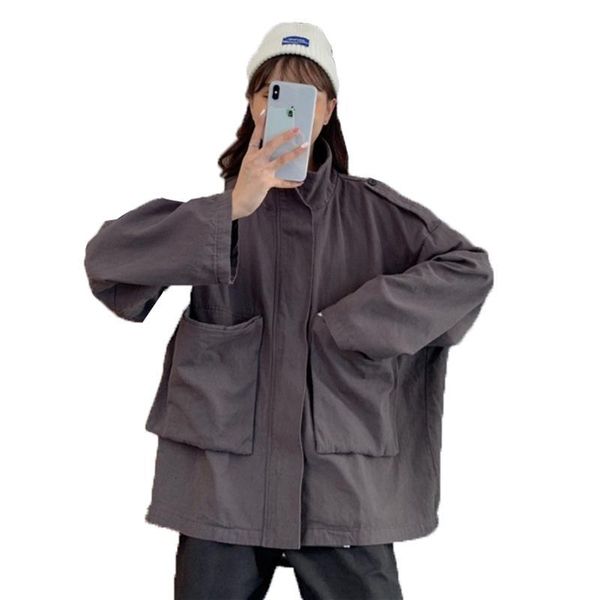 women's jackets oversized coat & jacket spring autumn solid color zipper casual lady retro tooling outerwear 1841 1cui, Black;brown
women's jackets oversized coat & jacket spring autumn solid color zipper casual lady retro tooling outerwear 1841 1cui, Black;brown