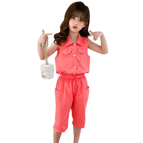 clothing sets girls clothes solid color girl vest + short big summer children's 6 8 10 12 14, White
clothing sets girls clothes solid color girl vest + short big summer children's 6 8 10 12 14, White