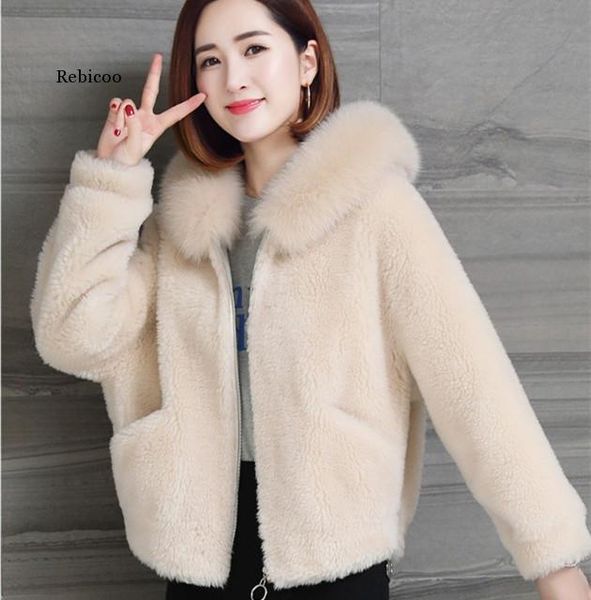 women's fur & faux short imitation red women winter plush coat fashion thickened sheared lamb elegant korean version a hooded, Black
women's fur & faux short imitation red women winter plush coat fashion thickened sheared lamb elegant korean version a hooded, Black