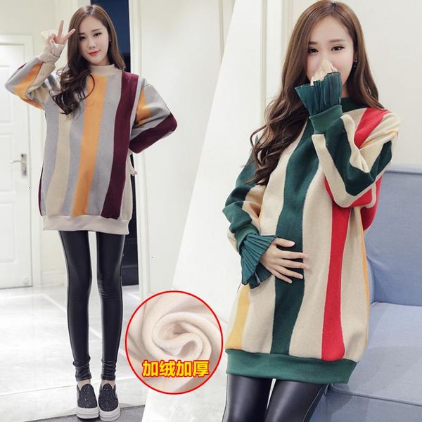 stripe dress maternity dresses winter velour sweater for pregnancy thick velvet clothes pregnant women vestido vestidos, White
stripe dress maternity dresses winter velour sweater for pregnancy thick velvet clothes pregnant women vestido vestidos, White