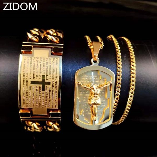 men hip hop cross jesus pendant with stainless steel bracelet never fade male vintage hiphop necklace fashion jewelry gift necklaces, Silver
men hip hop cross jesus pendant with stainless steel bracelet never fade male vintage hiphop necklace fashion jewelry gift necklaces, Silver