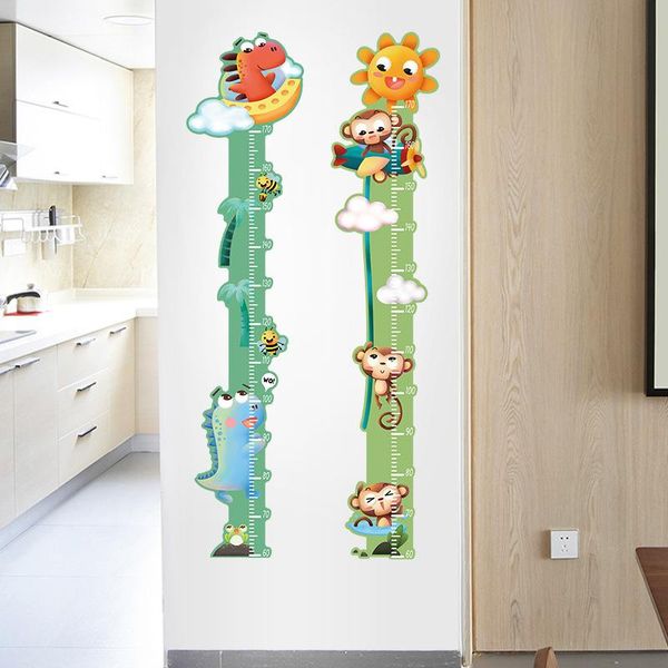 height measure cartoon wall sticker for children rooms growth ruler stickers gauge chart school decals nursery bedroom