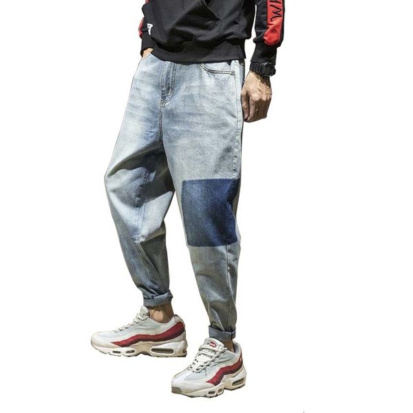 men's mens fashion hip hop harem joggers jeans denim loose baggy pants male casual trousers man clothing b1o9, Blue
men's mens fashion hip hop harem joggers jeans denim loose baggy pants male casual trousers man clothing b1o9, Blue
