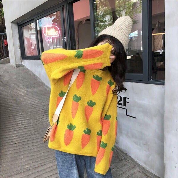 women's sweaters pullover winter loose thicken warm knitted casual korean sweet o-neck sweater strawberry autumn, White;black
women's sweaters pullover winter loose thicken warm knitted casual korean sweet o-neck sweater strawberry autumn, White;black