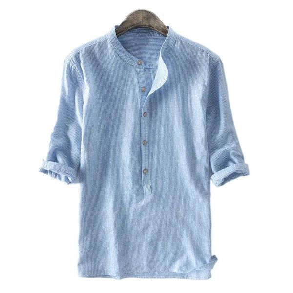 men's casual shirts helisopus spring summer cotton half sleeve mens striped slim fit stand collar shirt male clothes camisas para hombr, White;black
men's casual shirts helisopus spring summer cotton half sleeve mens striped slim fit stand collar shirt male clothes camisas para hombr, White;black