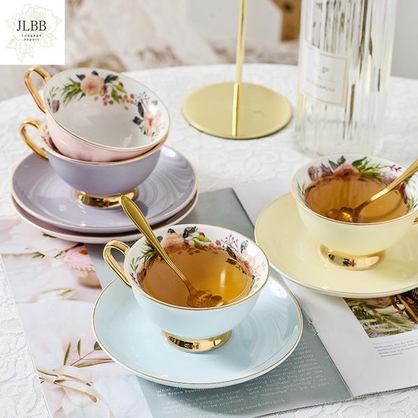 mugs european exquisite golden rim color glazed coffee cup and saucer ceramic set afternoon tea flower
mugs european exquisite golden rim color glazed coffee cup and saucer ceramic set afternoon tea flower