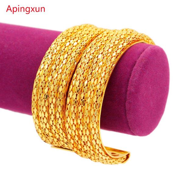 bangle apingxun 2pcs/lot rhombus shape adjustable gold color cuff barcelet african italy women men lover's party shining jewelry, Black
bangle apingxun 2pcs/lot rhombus shape adjustable gold color cuff barcelet african italy women men lover's party shining jewelry, Black