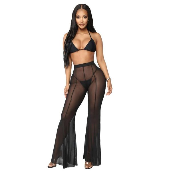 women's pants & capris beach sheer mesh legging pant see through bikini bottom swimsuit cover up perspective boot cut, Black;white 
women's pants & capris beach sheer mesh legging pant see through bikini bottom swimsuit cover up perspective boot cut, Black;white